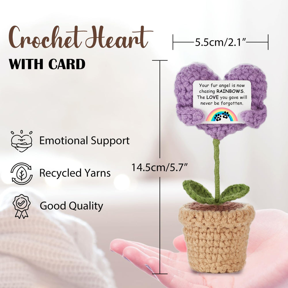 VLOMOT rainbow bridge keepsake displayed beside photos and urns for soothing memory.