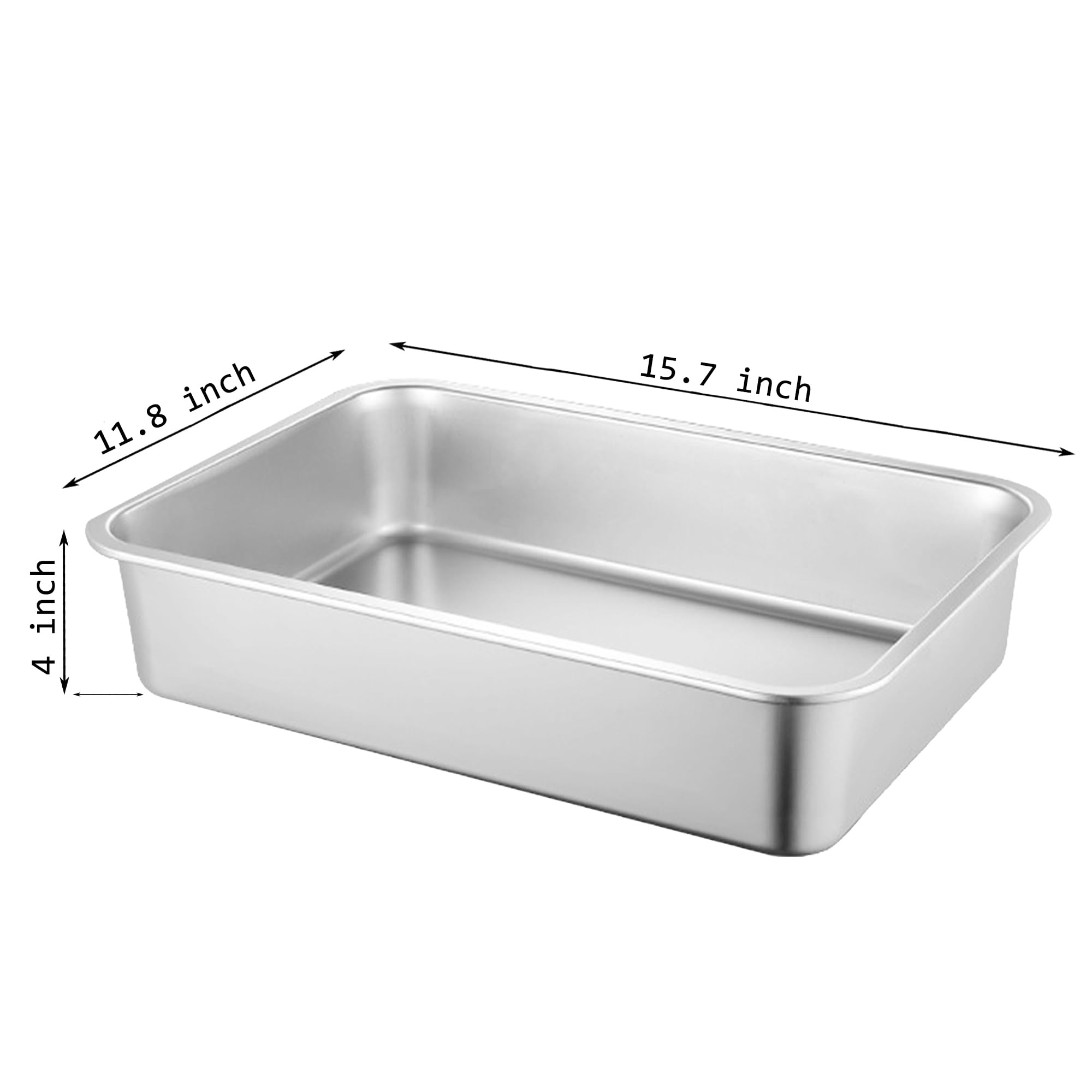 Volope stainless-steel cat litter box side view shows easy access for kittens.