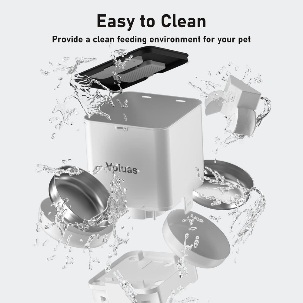 Voluas 6L capacity and four daily servings help plan portions conveniently.