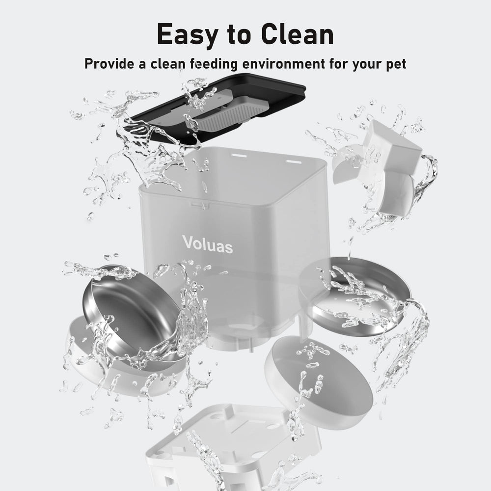 Voluas anti-clogging system ensures smooth food delivery in every dispense.