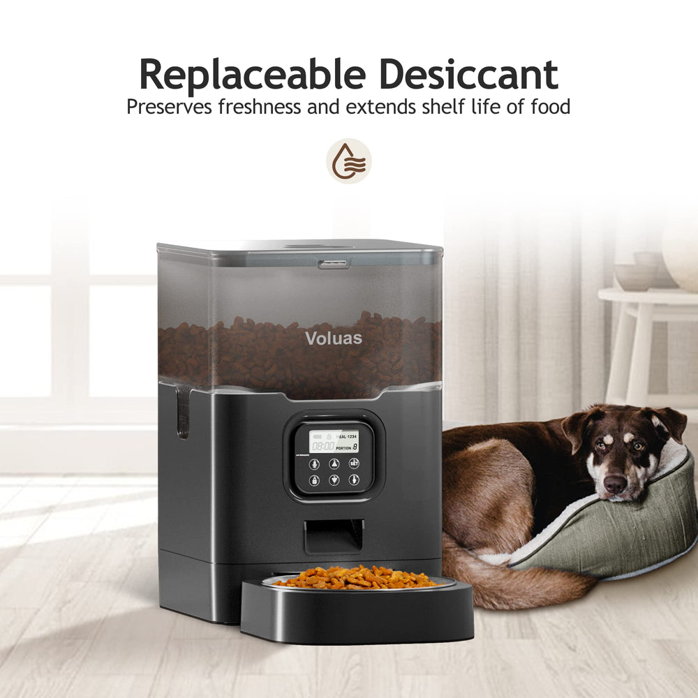 Voluas cat feeder dual-power supply for uninterrupted feeding