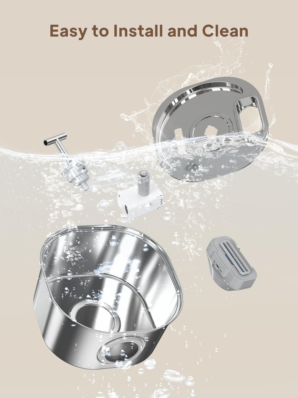 Voluas easy detachment and cleaning with detachable interior design