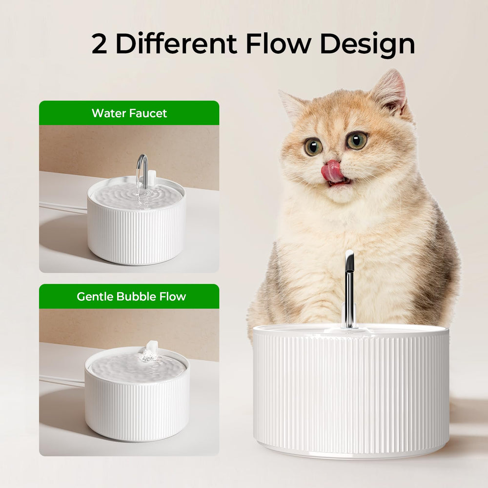 Voluas ceramic cat water fountain dishwasher-safe design simplifies cleaning after use.