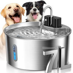 Voluas dog water fountain full setup for convenient indoor pet hydration.