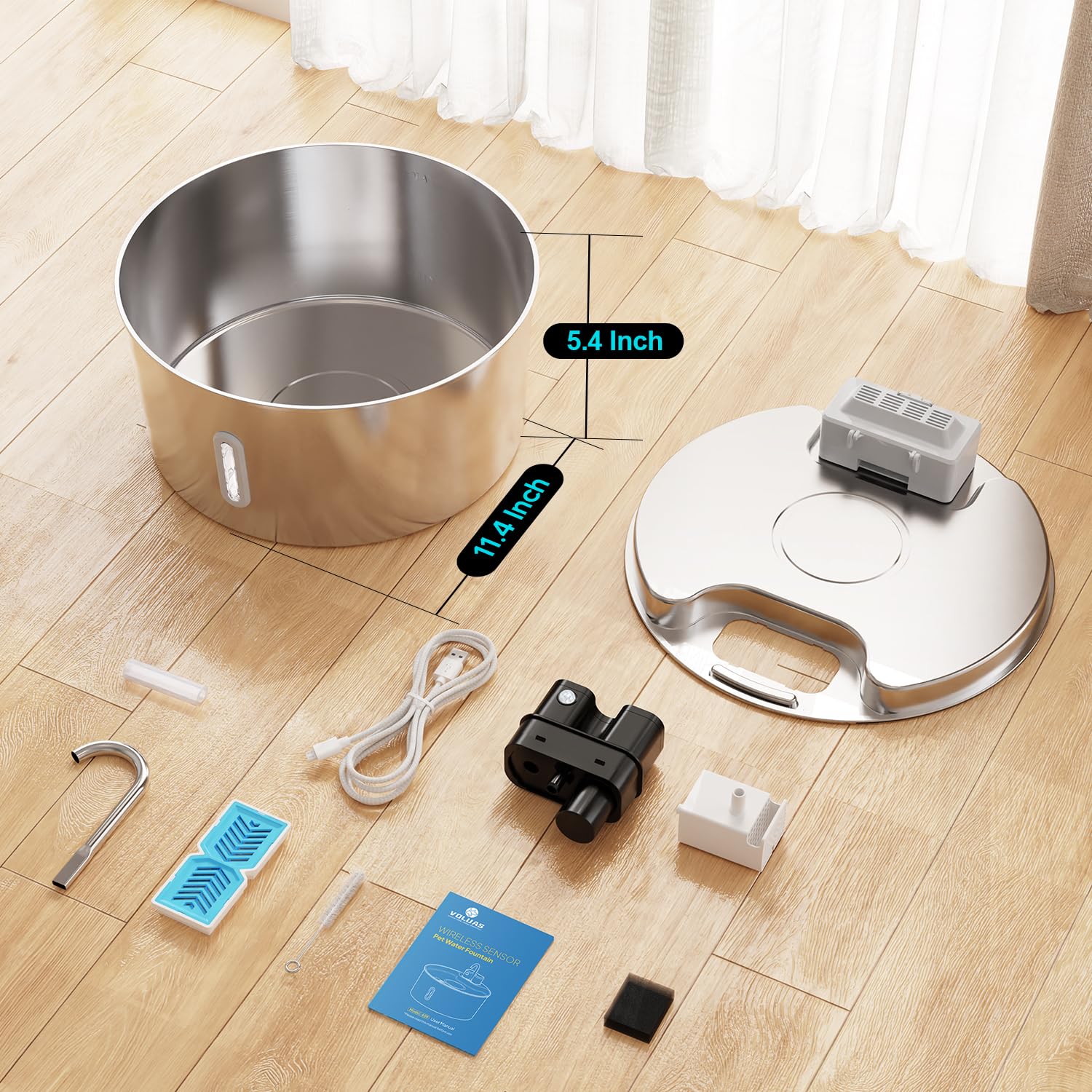 Voluas easy-clean assembly for quick daily maintenance.