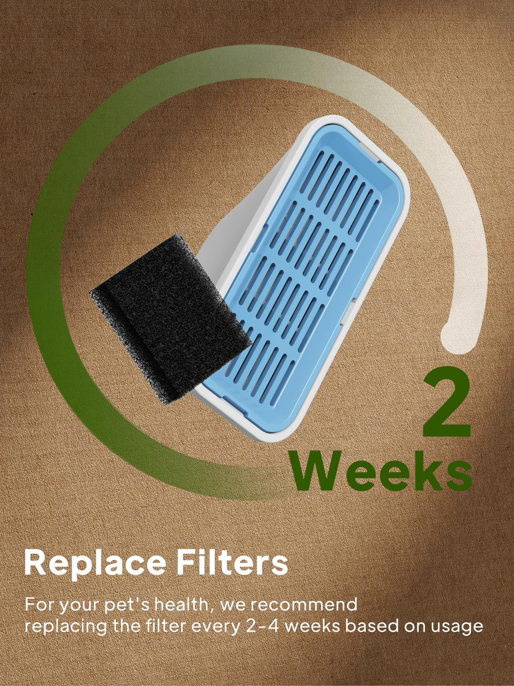 Voluas filter pack contents show 9 filters and 9 sponges ready for replacement.