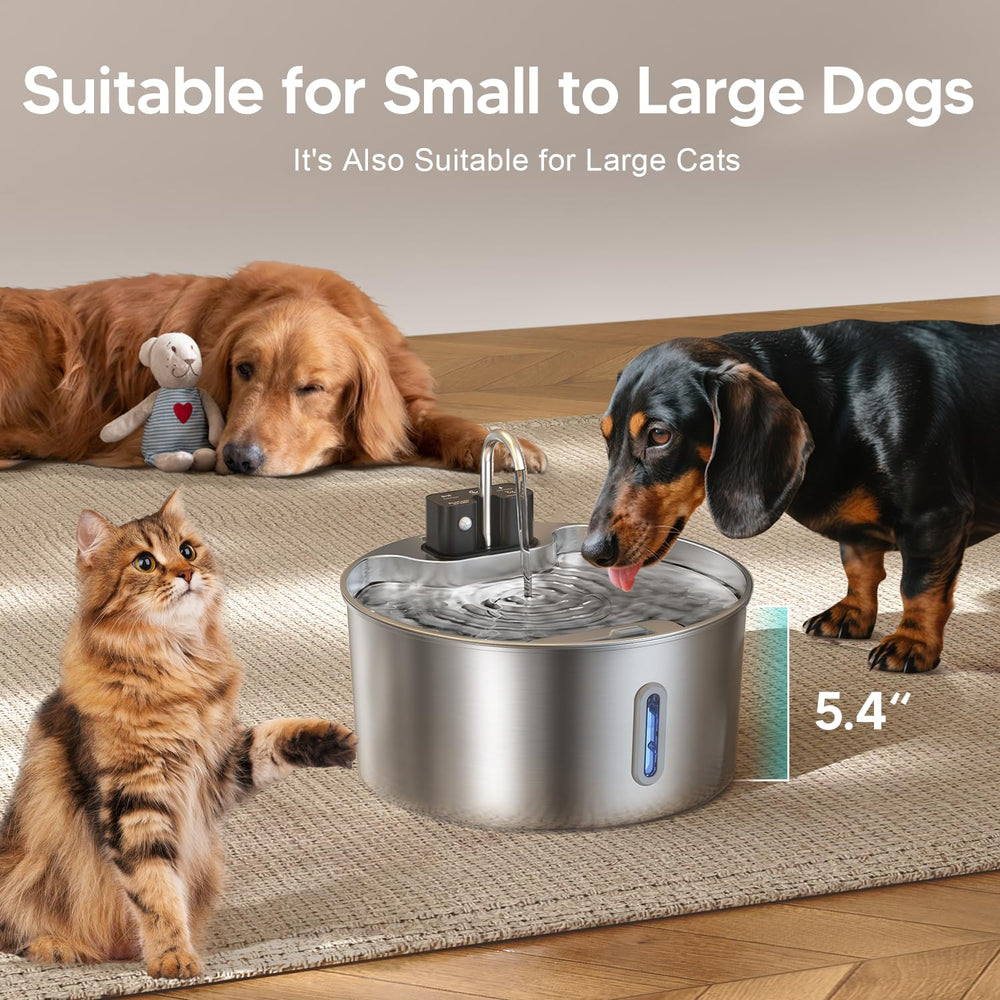 Voluas large 1.8-gallon tank supports multiple pets between refills.
