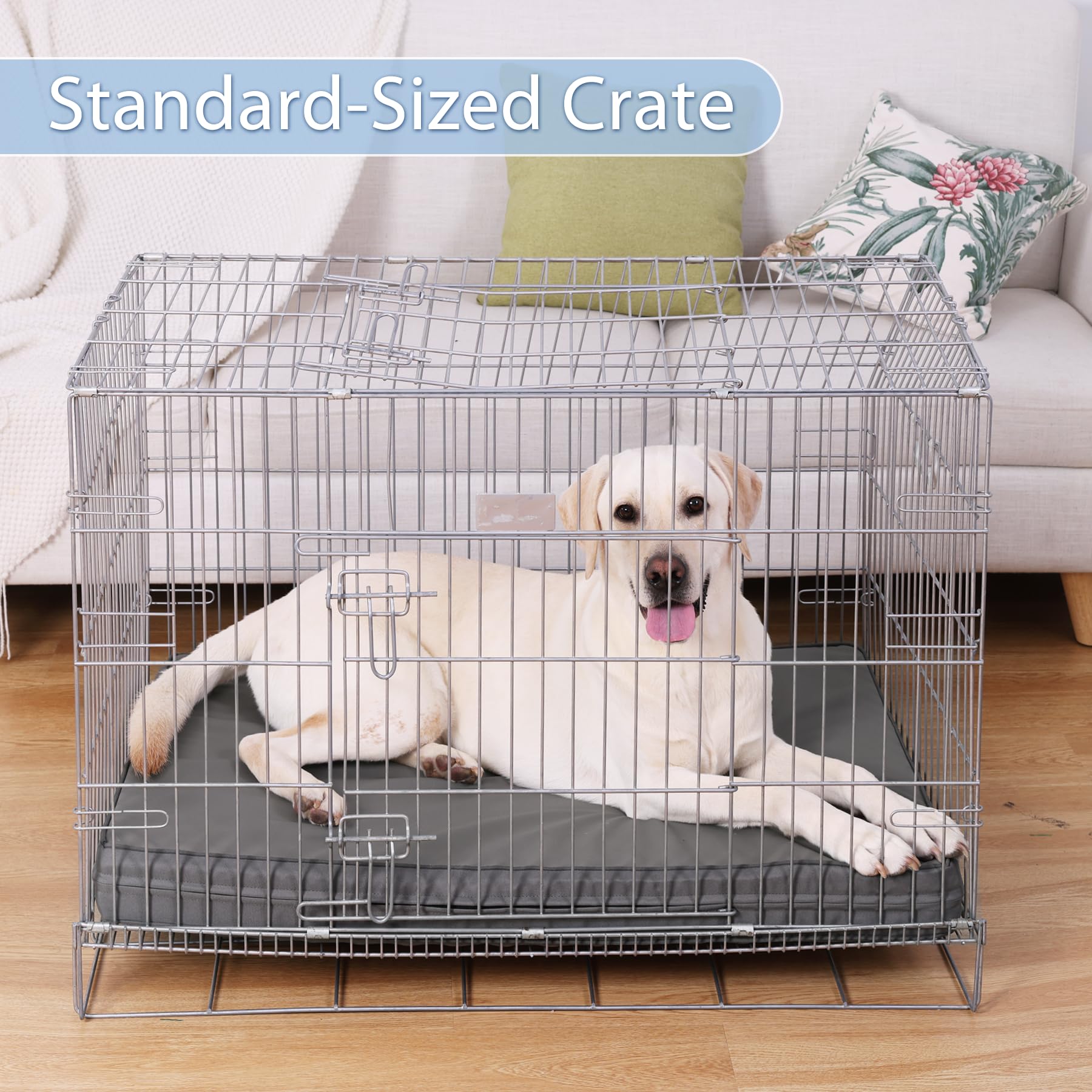 Vonabem anti-slip bottom helps keep the bed in place for energetic dogs.