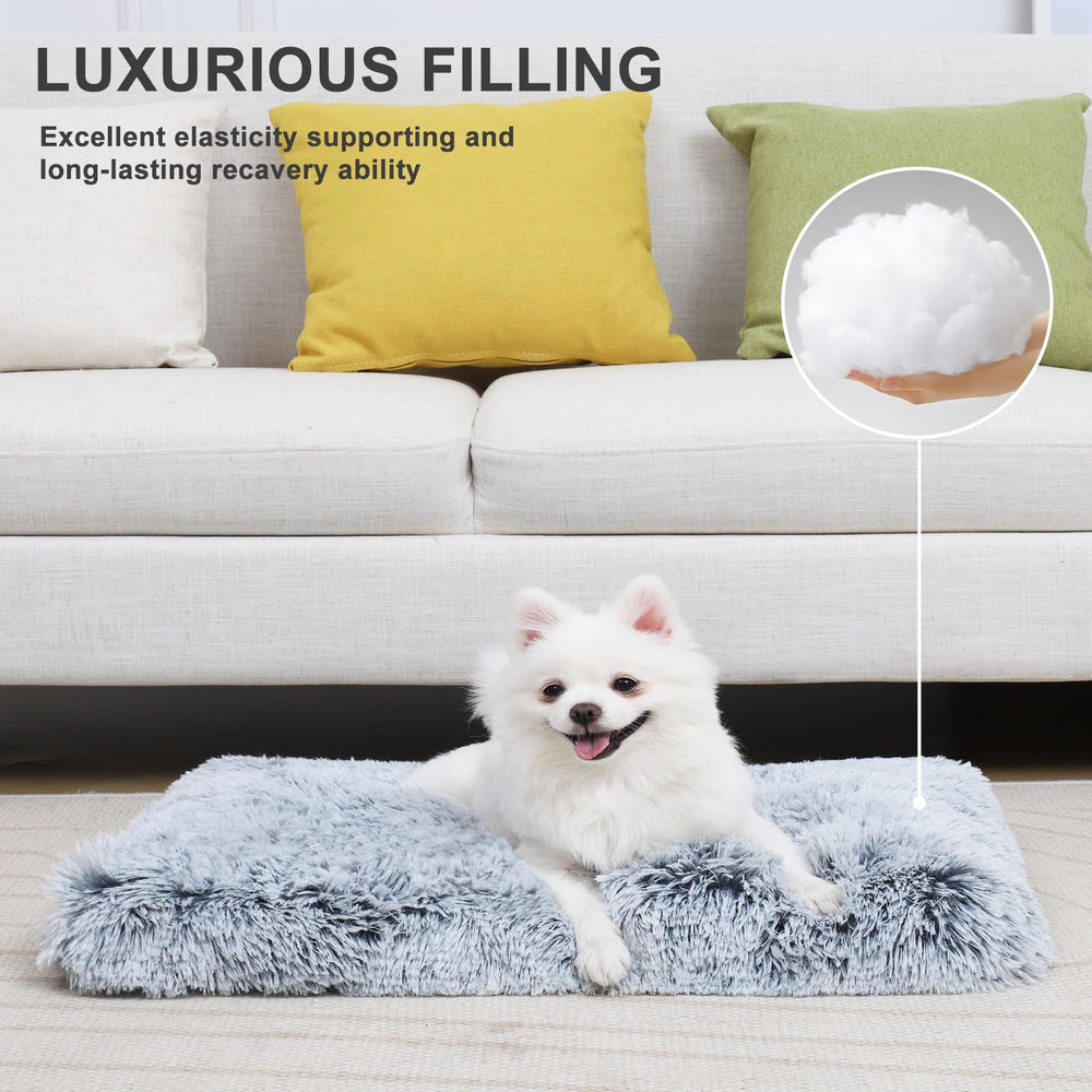 Vonabem anti-slip kennel pad provides grip on hardwood floors.