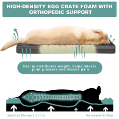 Vonabem dog bed removable cover closeup emphasizes easy machine washing.