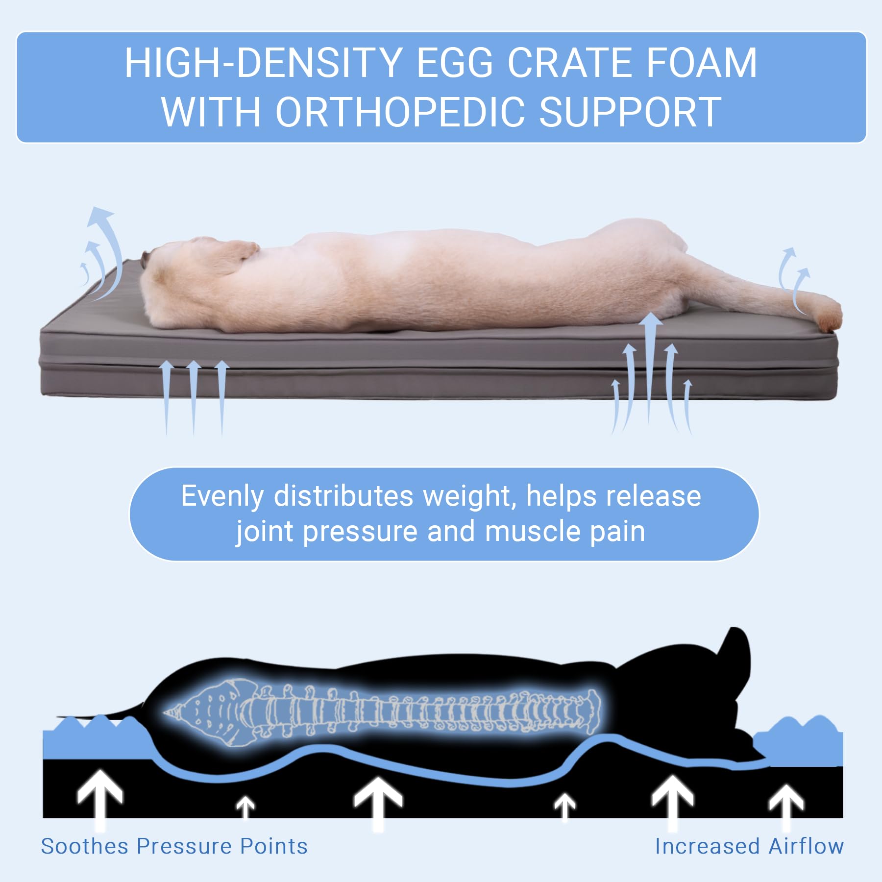 Vonabem double-sided leather design close-up emphasizes wipeable, cool surface.