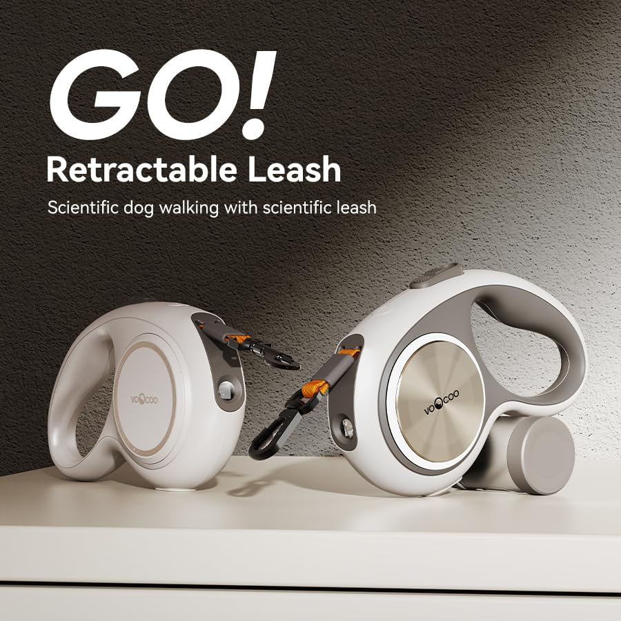 Voocoo Go! beige one-button-lock simplifies length adjustment on walks.