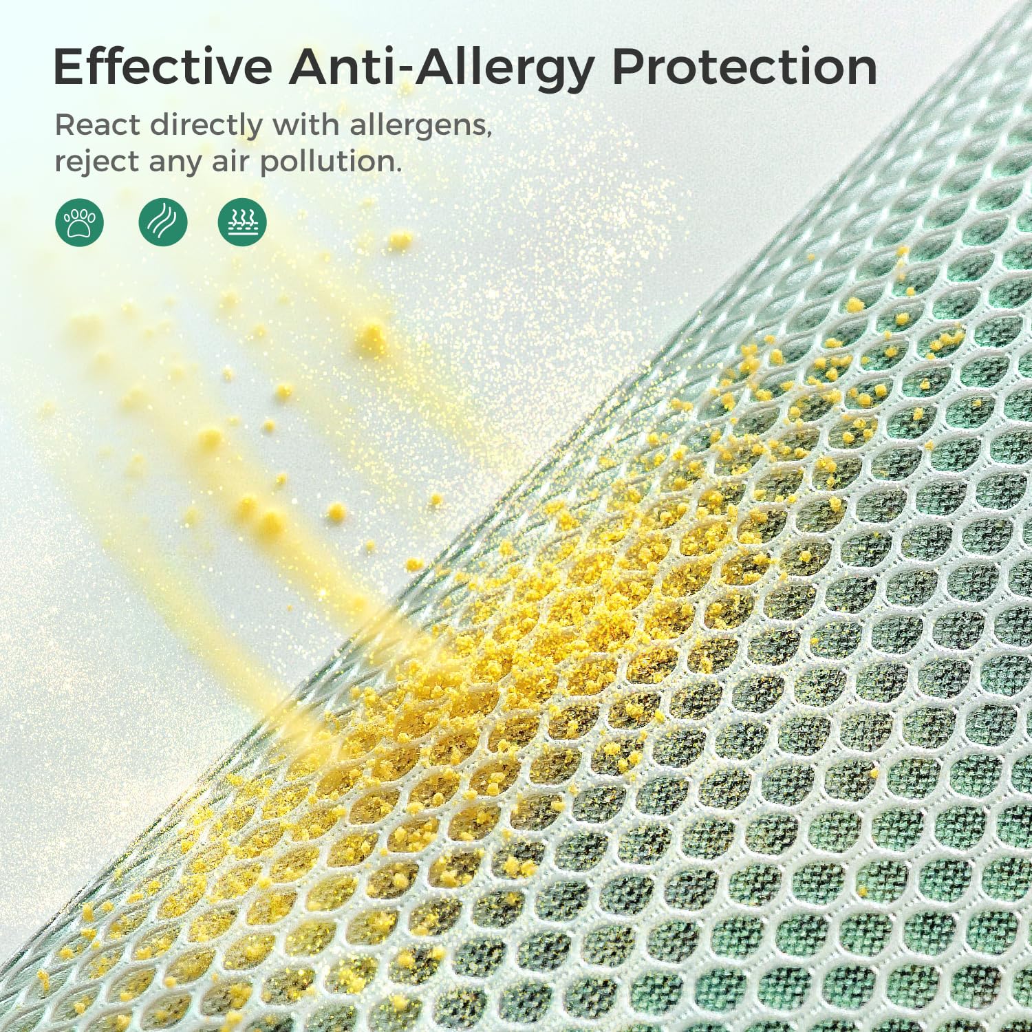 VOOPNU DH-JHD08 activated-carbon layer detail highlights odor control capability.