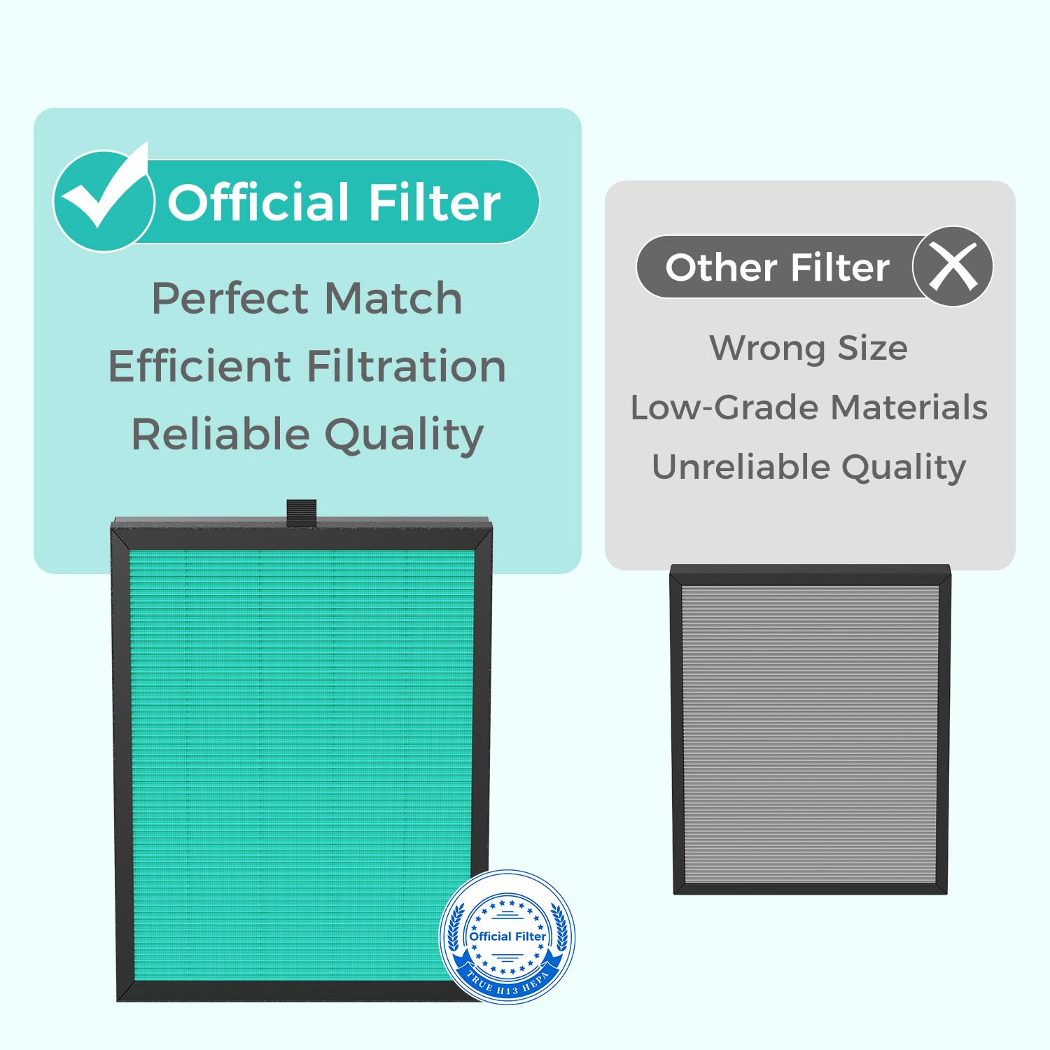 VOOPNU DH-JHD08 replacement promotes longer purifier life with proper maintenance.