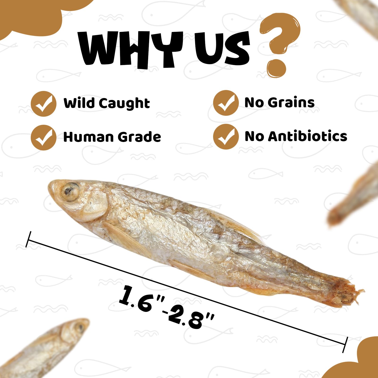 Vorenzyme Minnows suitable for all breeds and sizes, easy to chew.