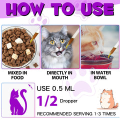 VOSIFSDIY Cat Multivitamin drops being poured for easy daily dosing