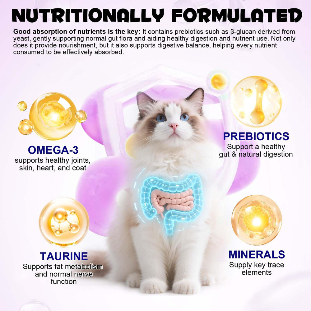 VOSIFSDIY cat vitamins treats chews with soft, palatable texture.