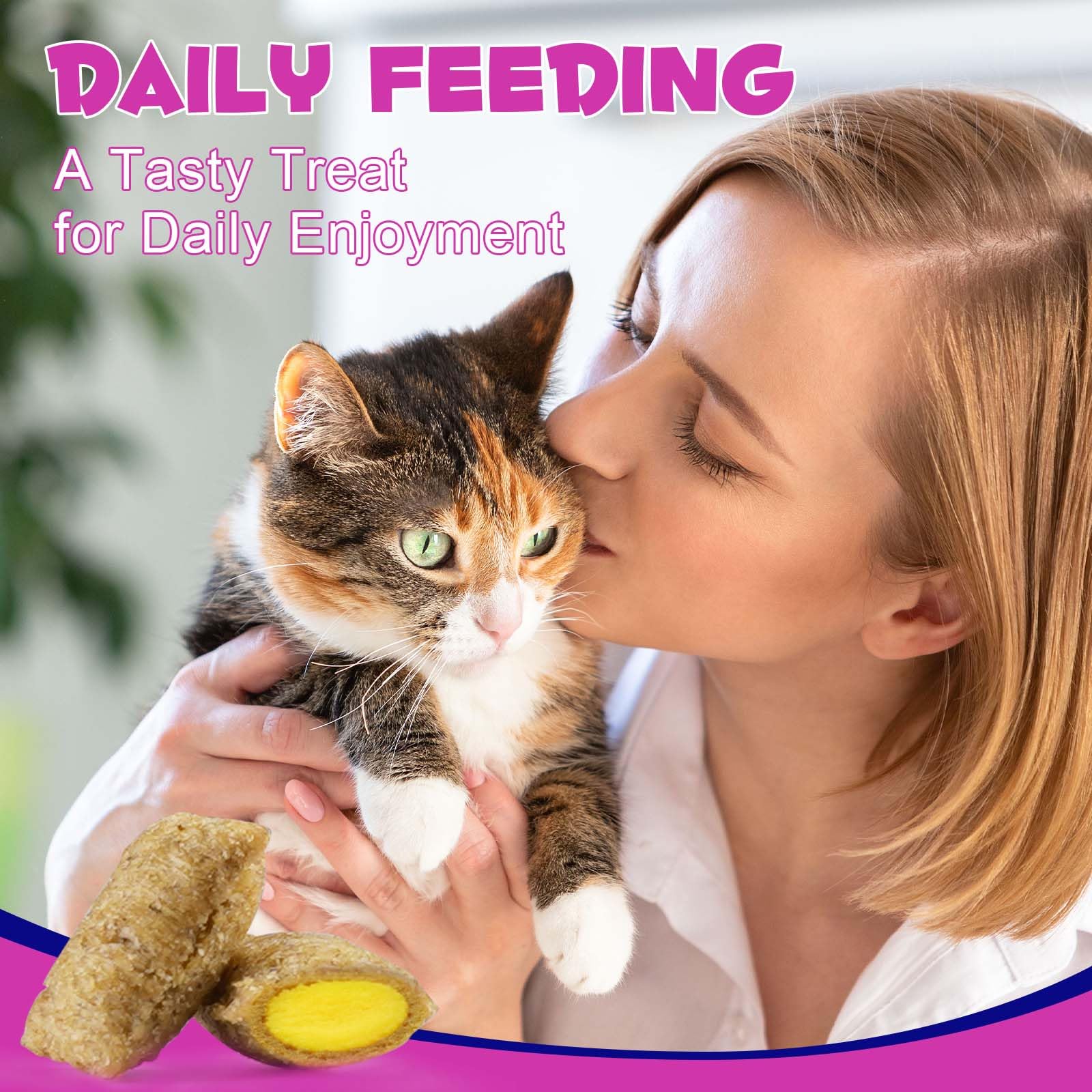 VOSIFSDIY cat vitamins treats skin and coat benefits for glossy fur.