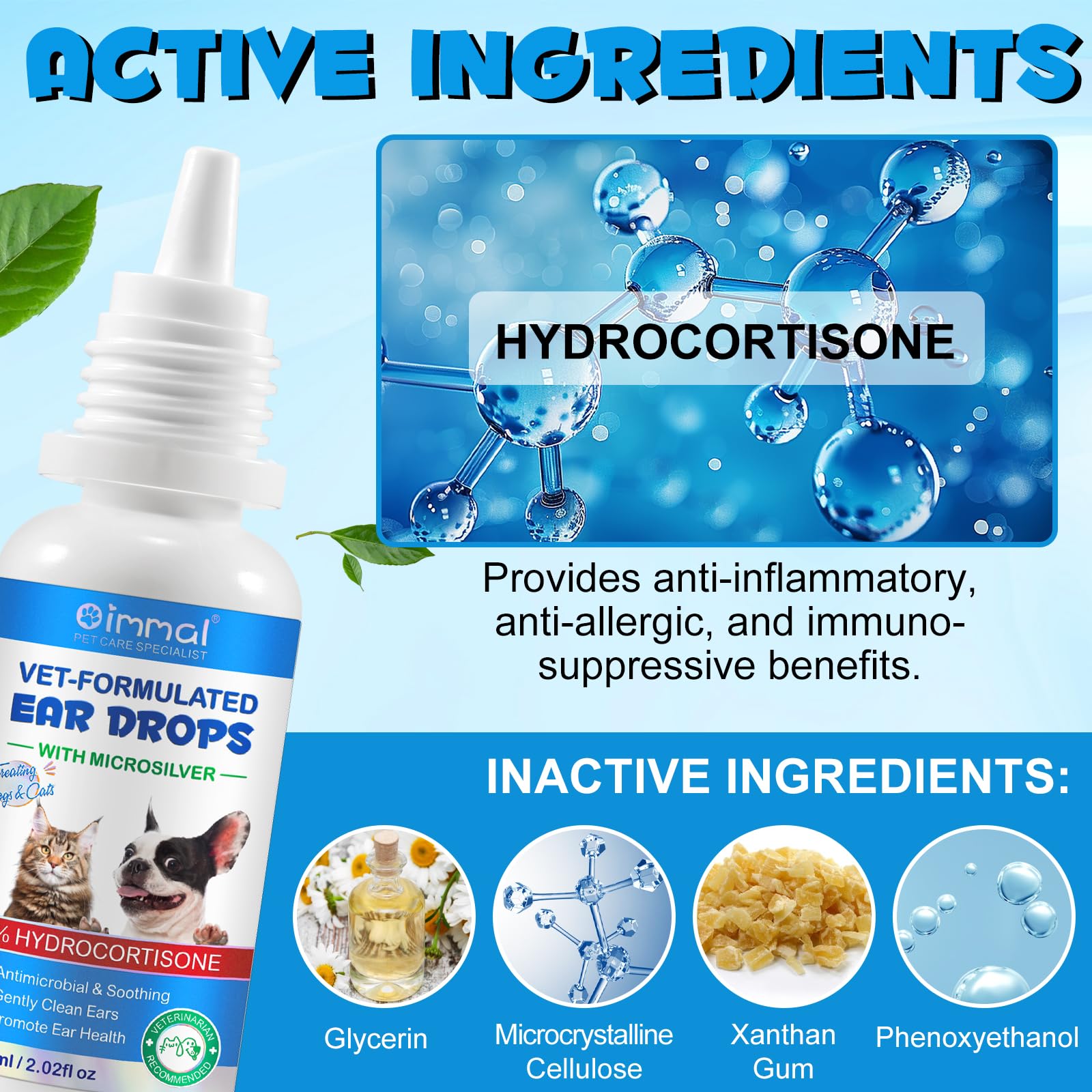 VOSIFSDIY ear cleaning drops for dog application maintaining ear hygiene.