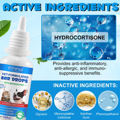 VOSIFSDIY ear cleaning drops for dog application maintaining ear hygiene.