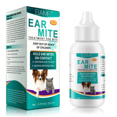 VOSIFSDIY ear-mite-treatment bottle-pour provides aloe soothing relief for irritated ears.