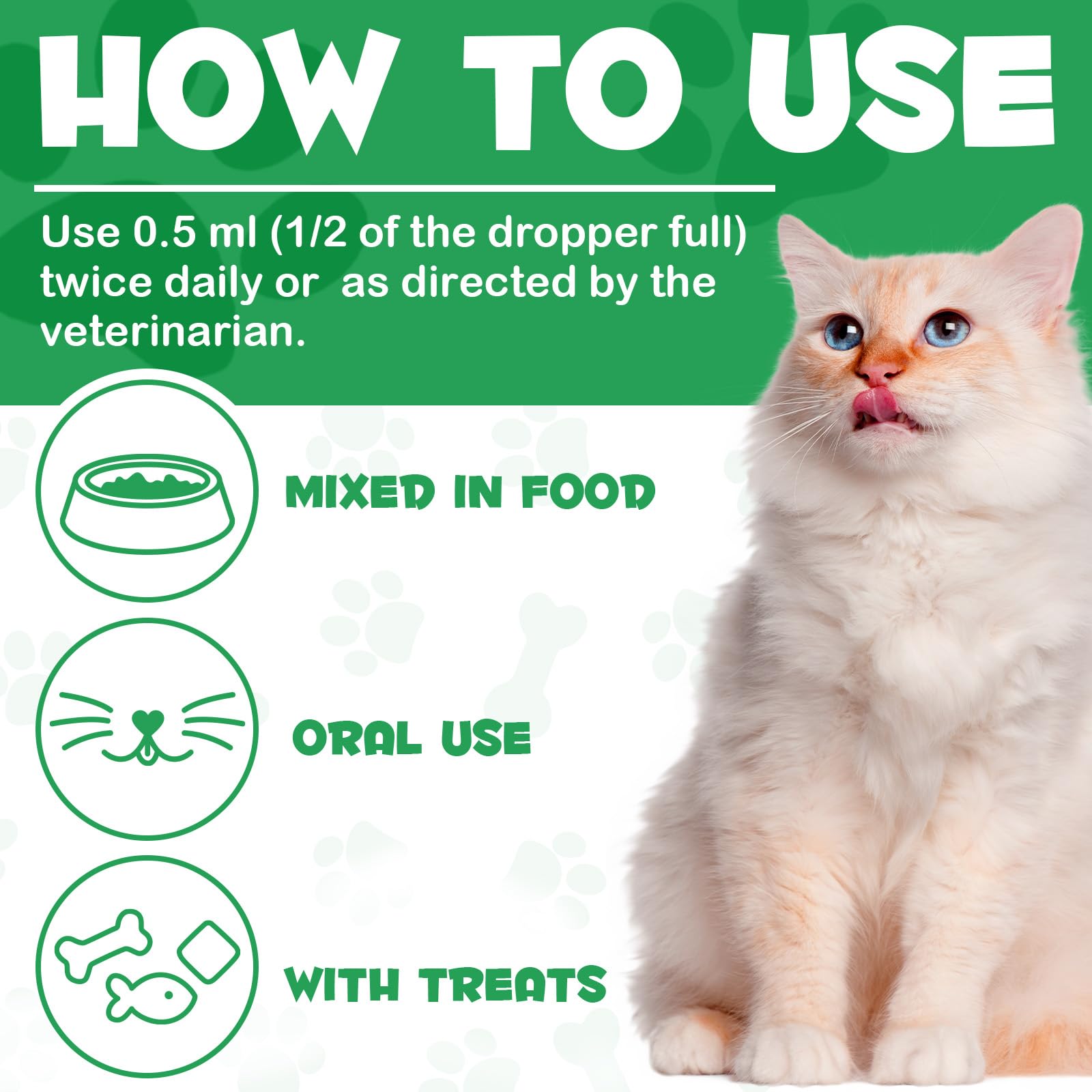 VOSIFSDIY kidney-support cats dropper in action supports regular urination cues