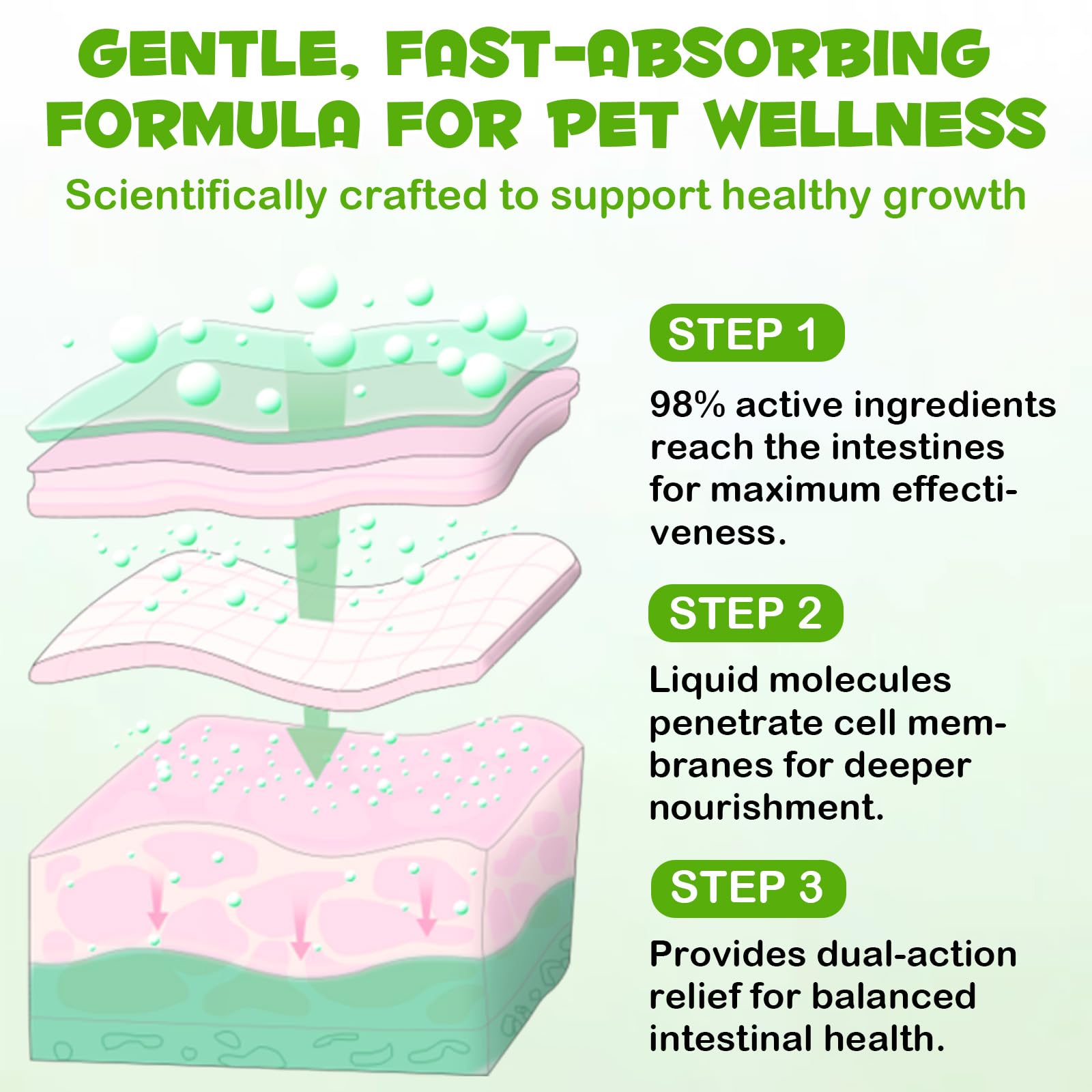 VOSIFSDIY Natural gut health support visual reflects a calm cat after meals.
