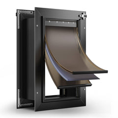 VOSOIR 3-Flap Dog Door front view with three flaps for insulation