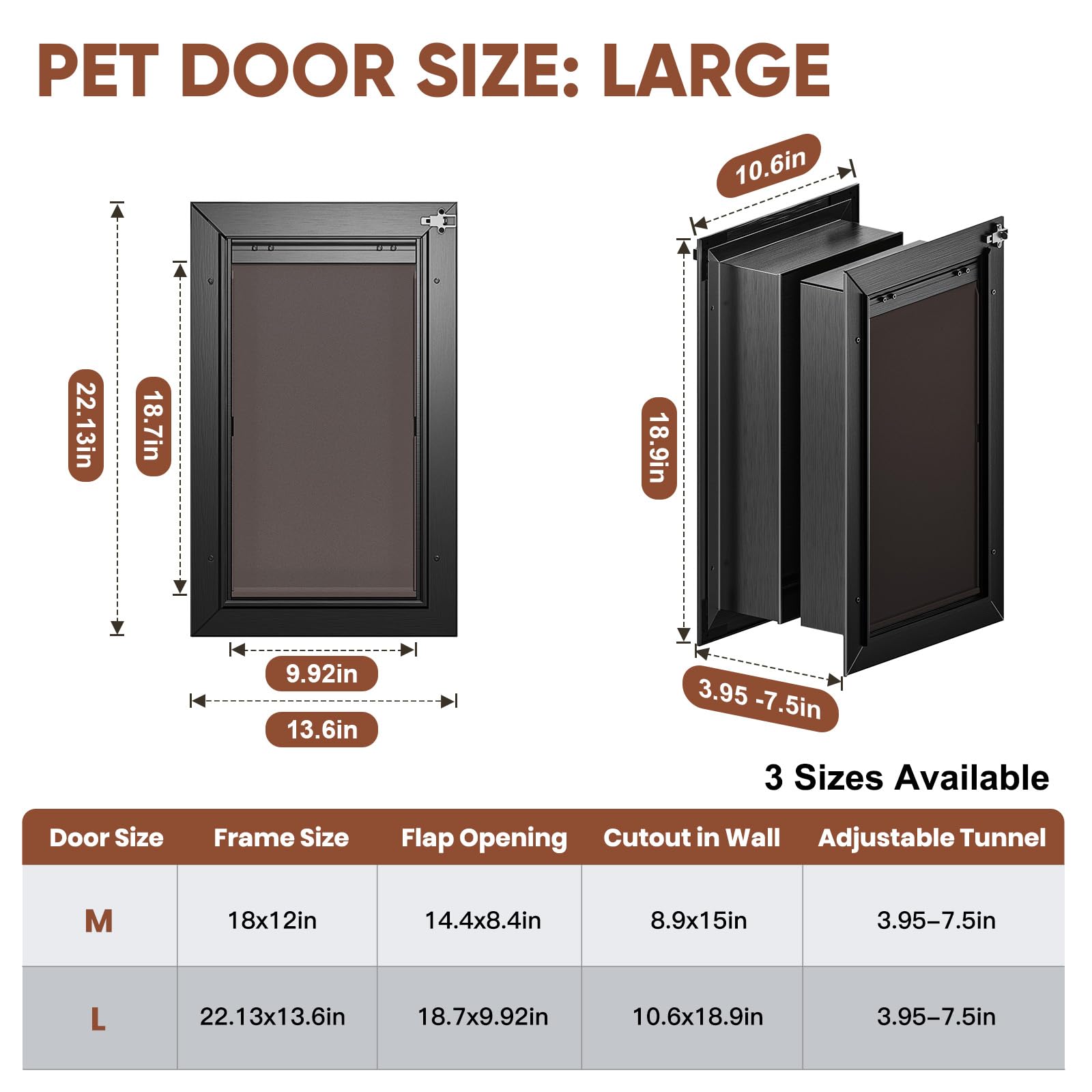VOSOIR aluminum bilateral locks improve security with inside-outside locking.