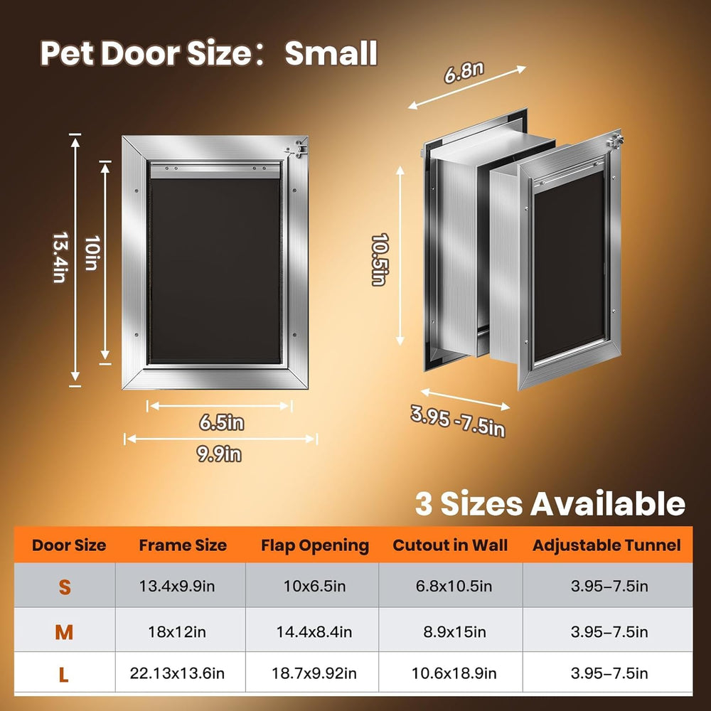 VOSOIR cat door closing-panel-locks enhance home security when closed.