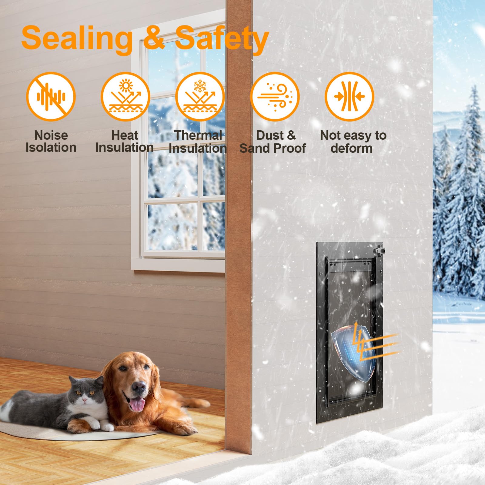 VOSOIR closing panel and aluminum locks for secure closure