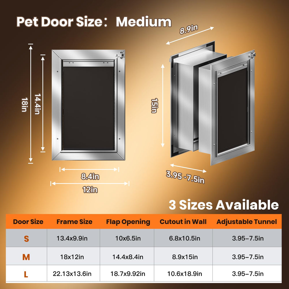 VOSOIR dog door energy-efficient panel blocks UV rays and reduces drafts in harsh weather