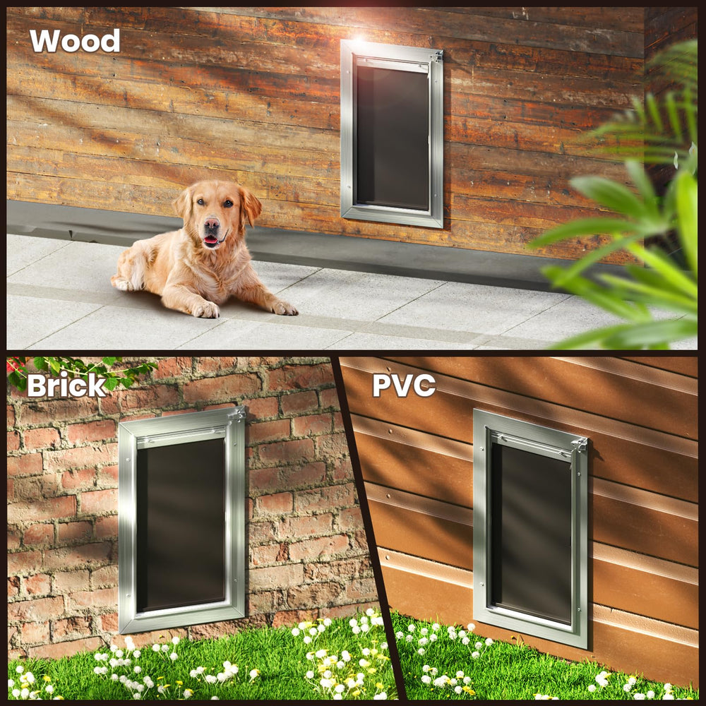 VOSOIR dog door ready-for-use design simplifies exterior installation.