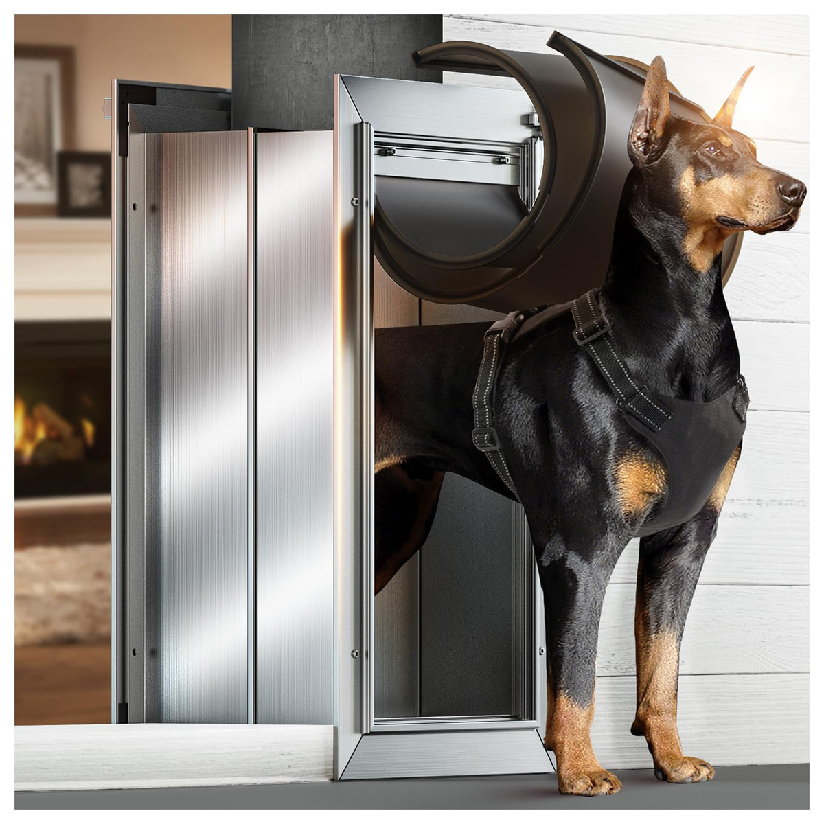 VOSOIR dog door wall installation steps for quick, tool-friendly setup.
