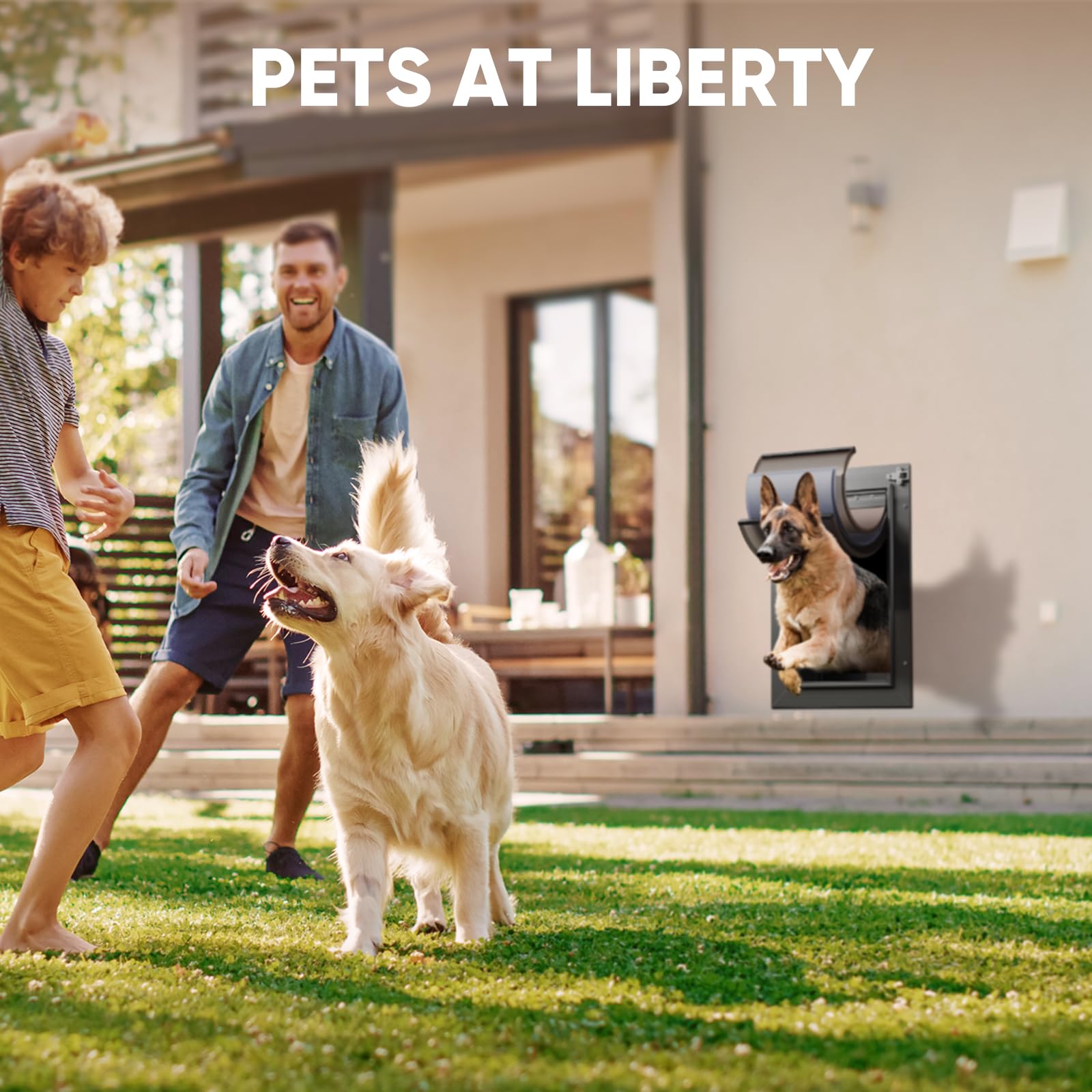 VOSOIR pet door wall-mount use suitable for up to 110 lb