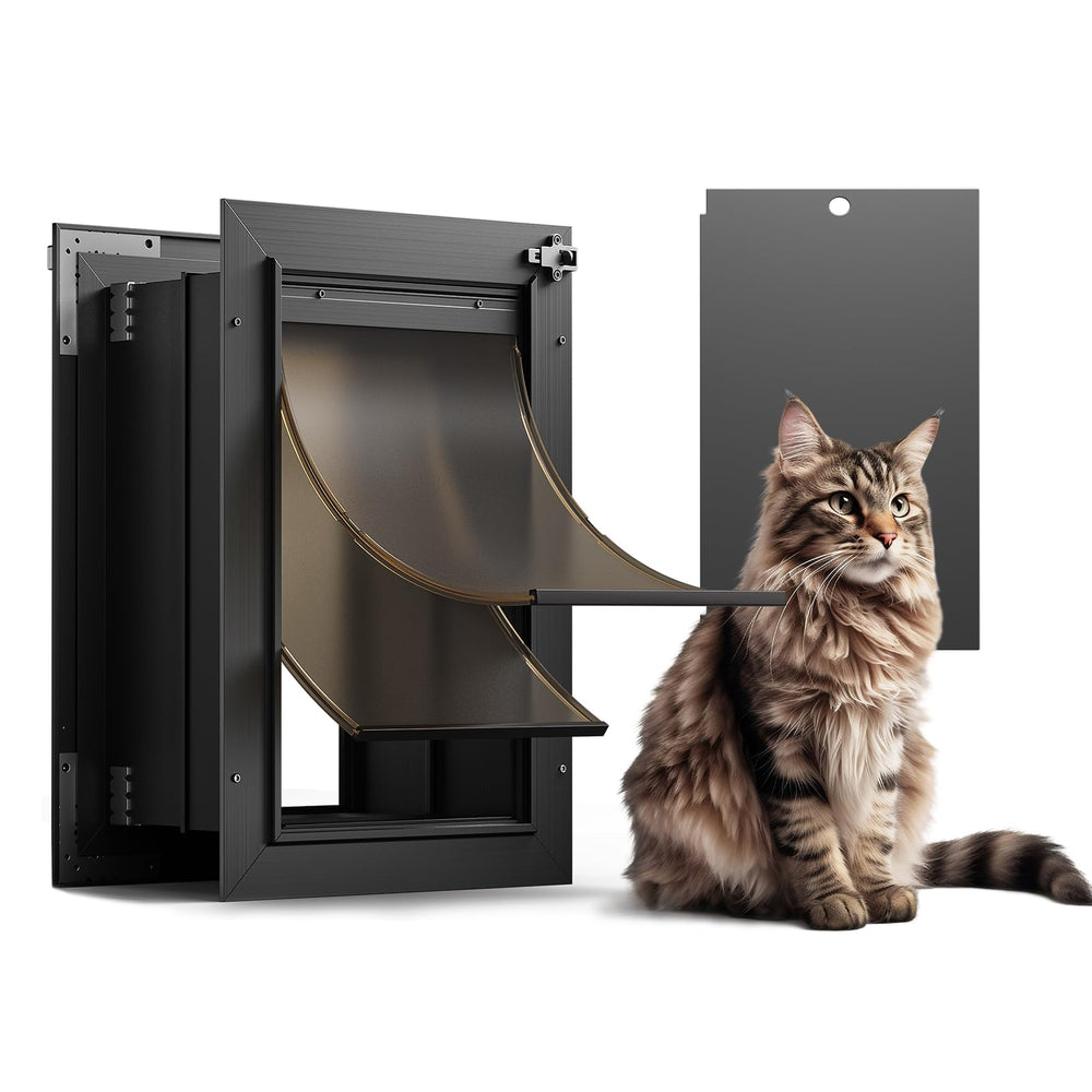 VOSOIR small pet door all-aluminum frame durability for up to 22 lbs.
