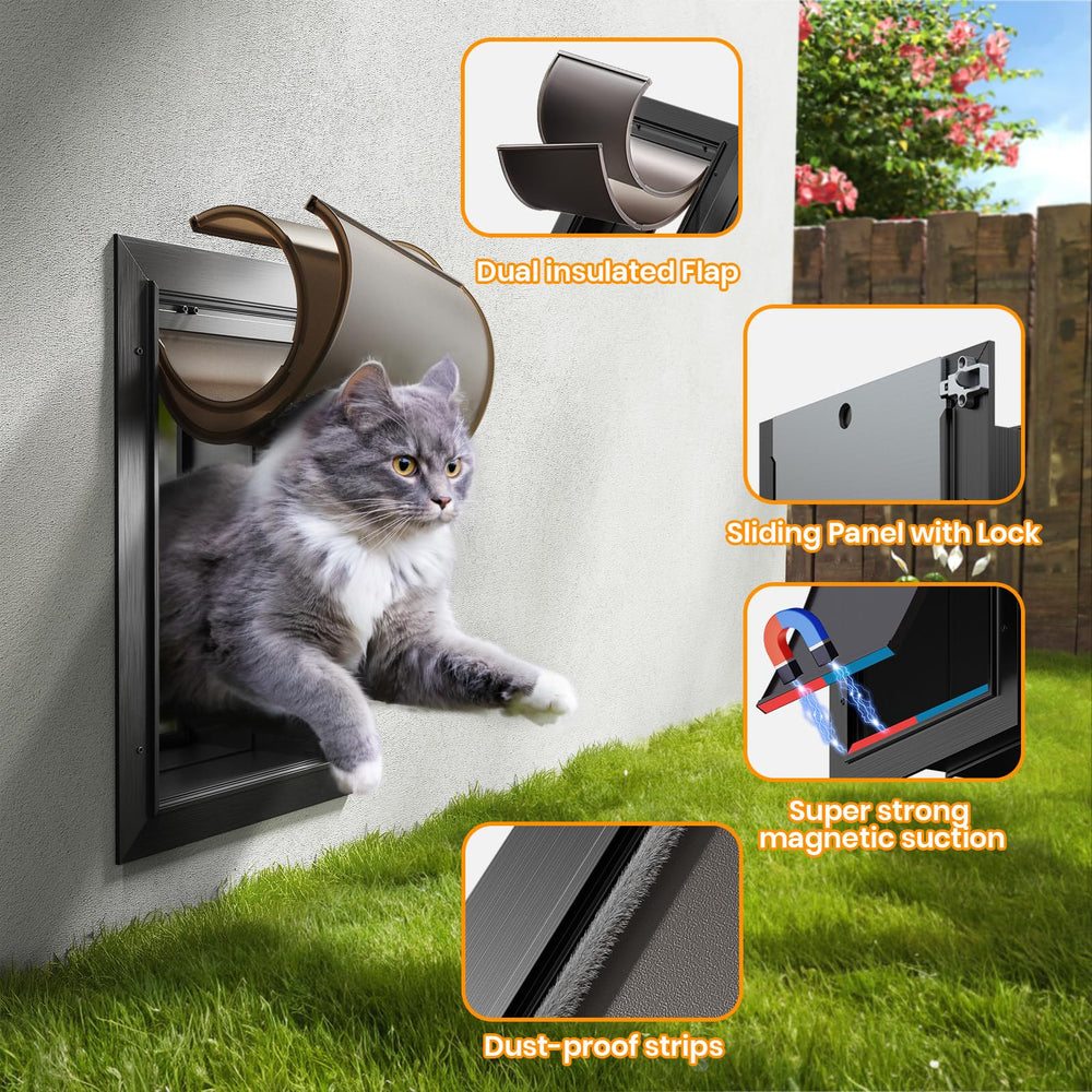VOSOIR magnetic flaps highlight wind- and dust-resistance features.