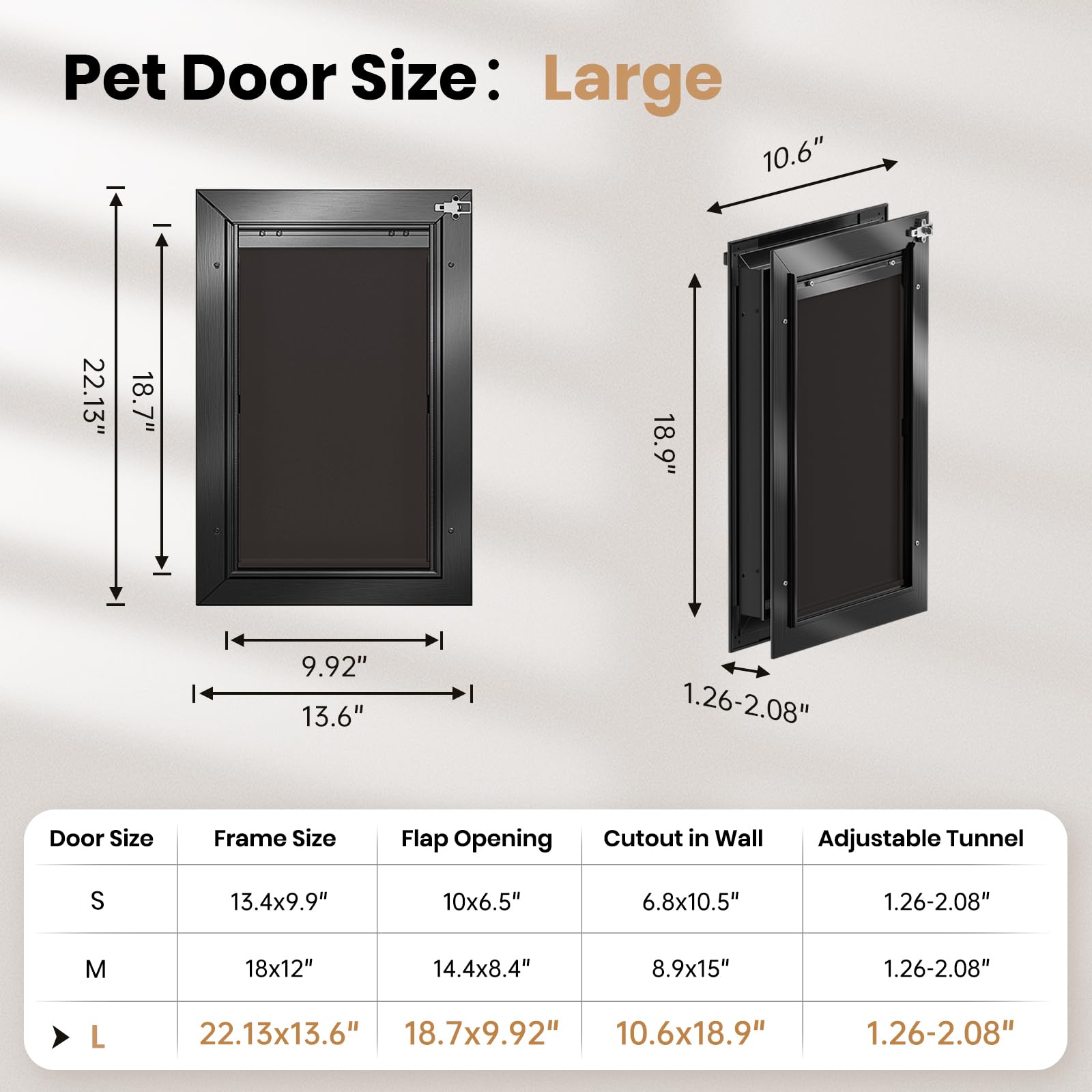 VOSOIR welded aluminum frame delivers strong, rust-resistant construction for years.