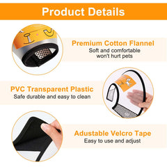 VOVIGGOL cat cone uses easy button closures for quick adjustments