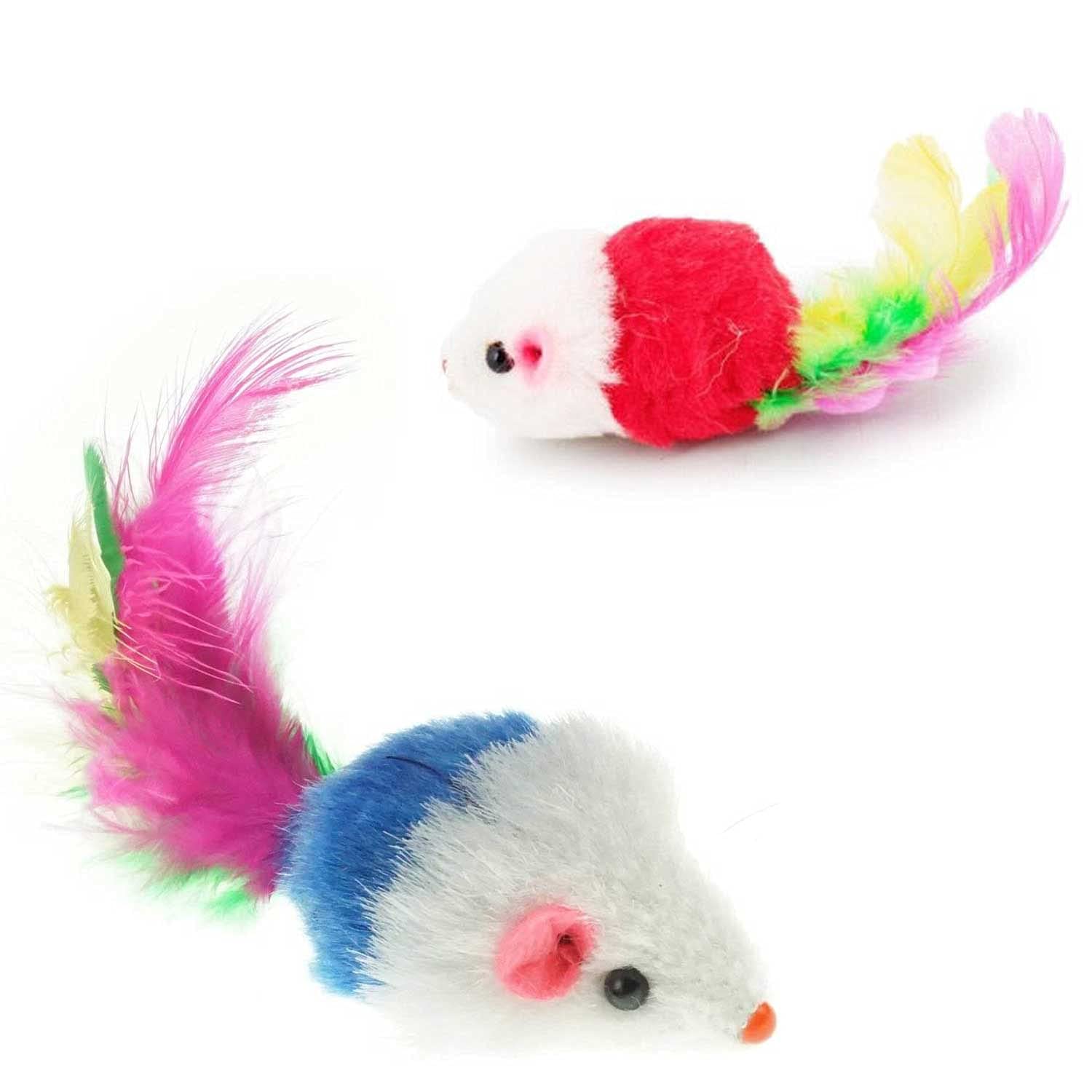 VOVIGGOL cat mice toys random-color-delivery keeps play fresh.