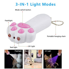 VOVIGGOL indoor cat toy shows five patterns for varied play sessions.