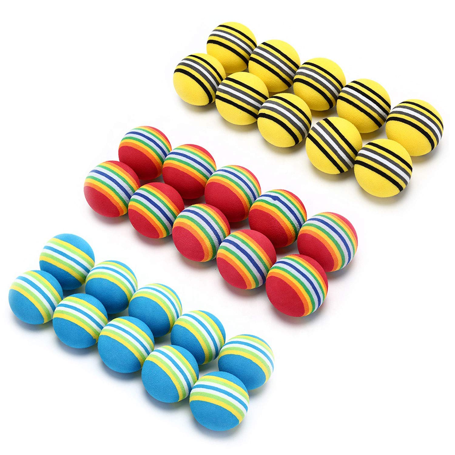 VOVIGGOL rainbow cat ball bounce detail – gentle bounce for engaging, low-noise play.
