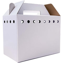 Vowcarol cardboard pet carrier 11x8x6 for safe small-animal transport.