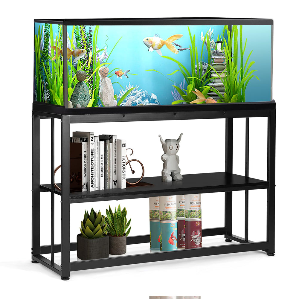 VOWNER 55-75 gallon stand front view shows stable support for large aquariums.