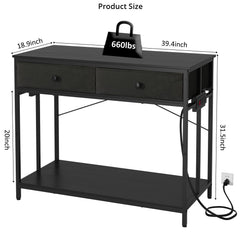 VOWNER stand side view highlighting integrated power outlets for tank equipment