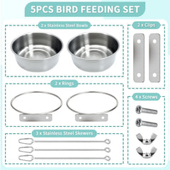 VOXGET cage mount bracket anti spill keeps bowls secure and tidy