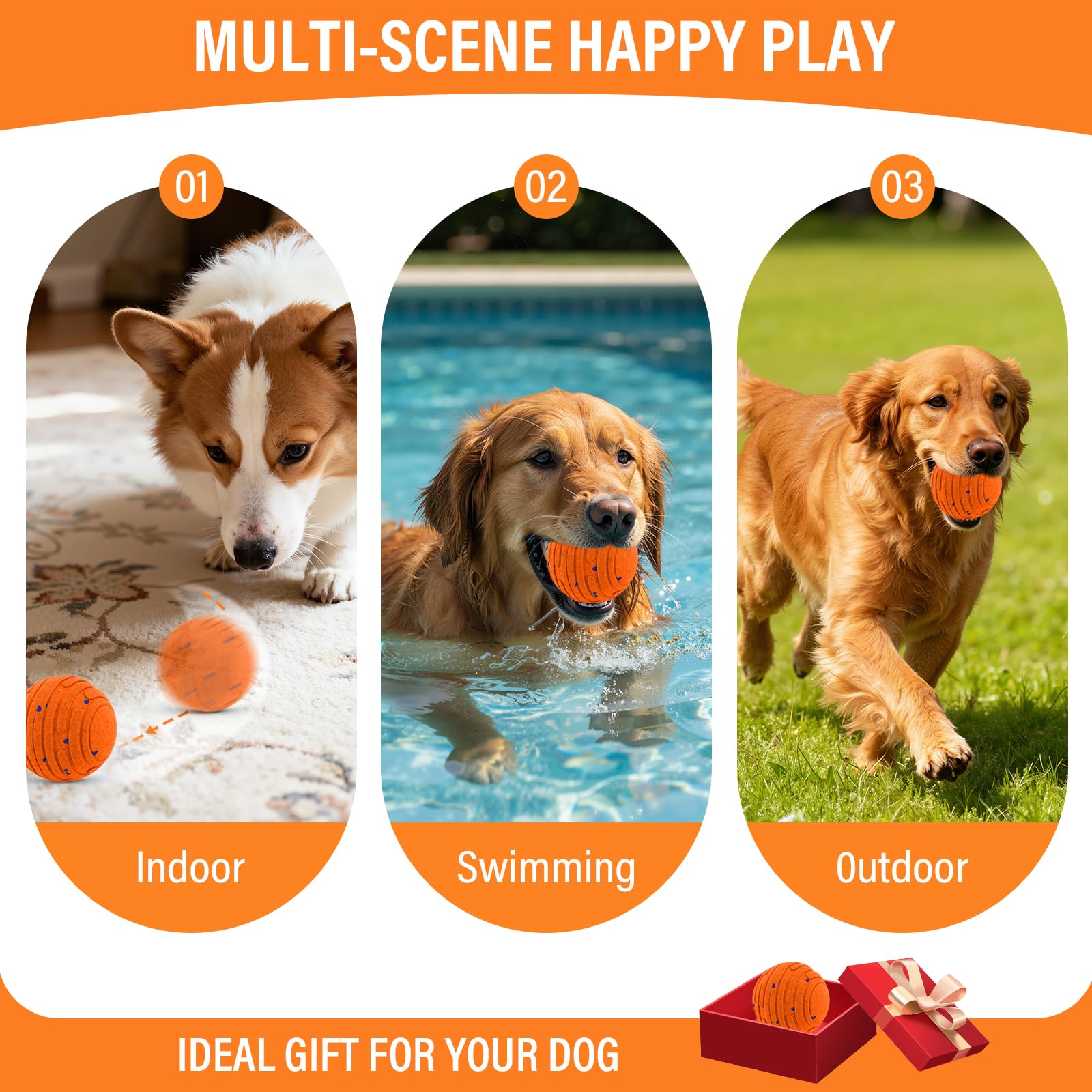 VOXGET dog-energy-outlet-ball supports burning energy and reducing boredom.