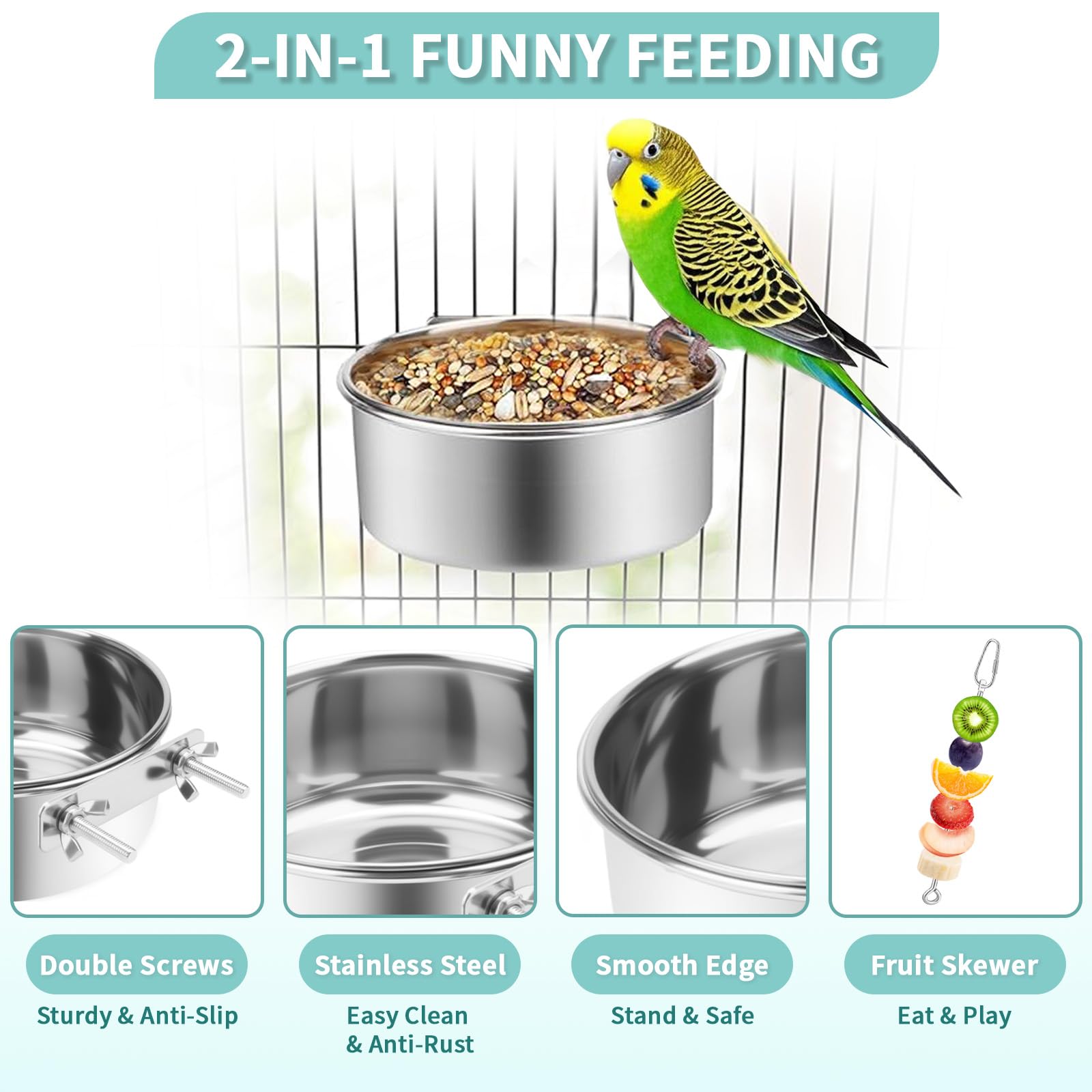 VOXGET fruit holder skewers 3 pcs for foraging fun and enrichment