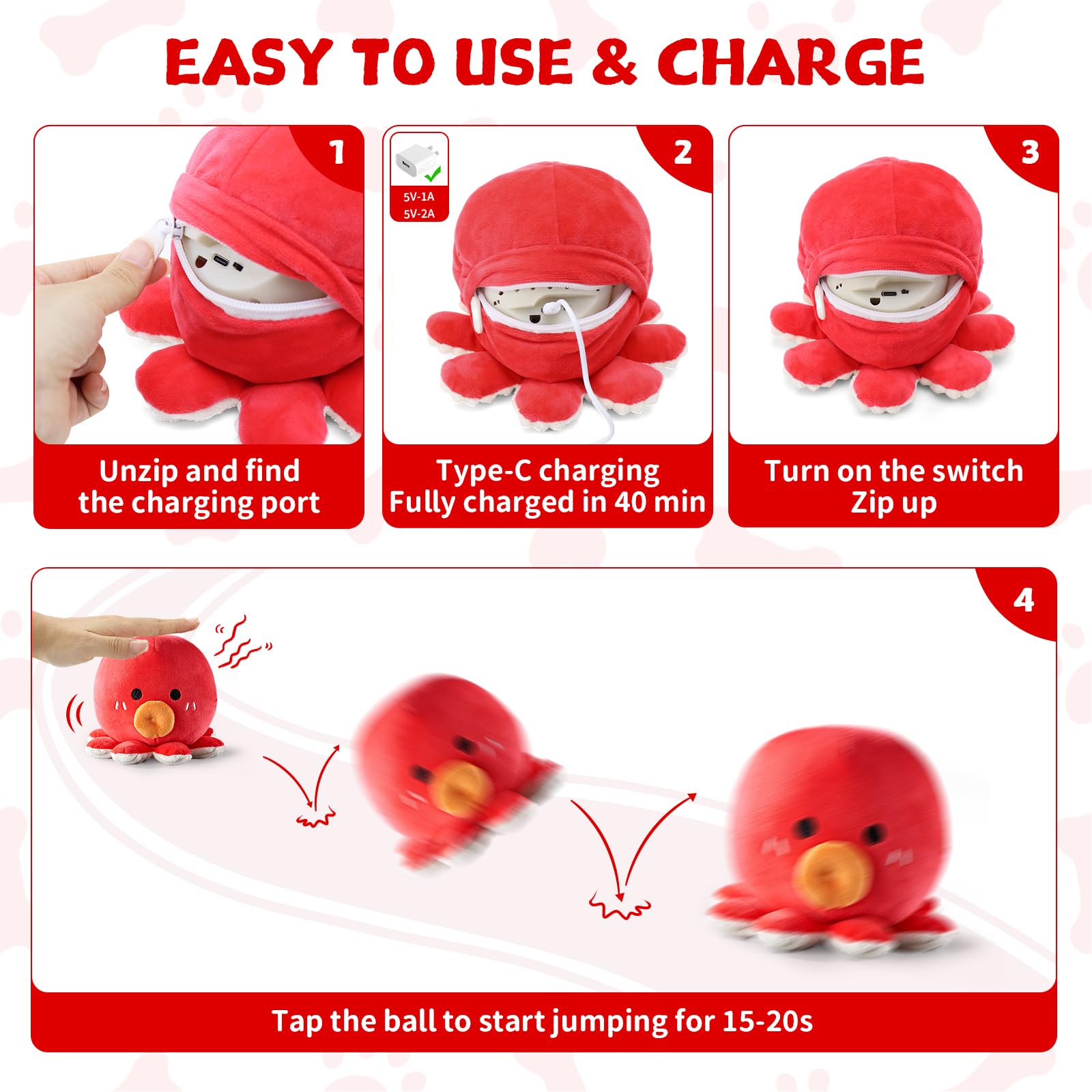 VOXGET Octopus Toy indoor-outdoor play suitability for various surfaces