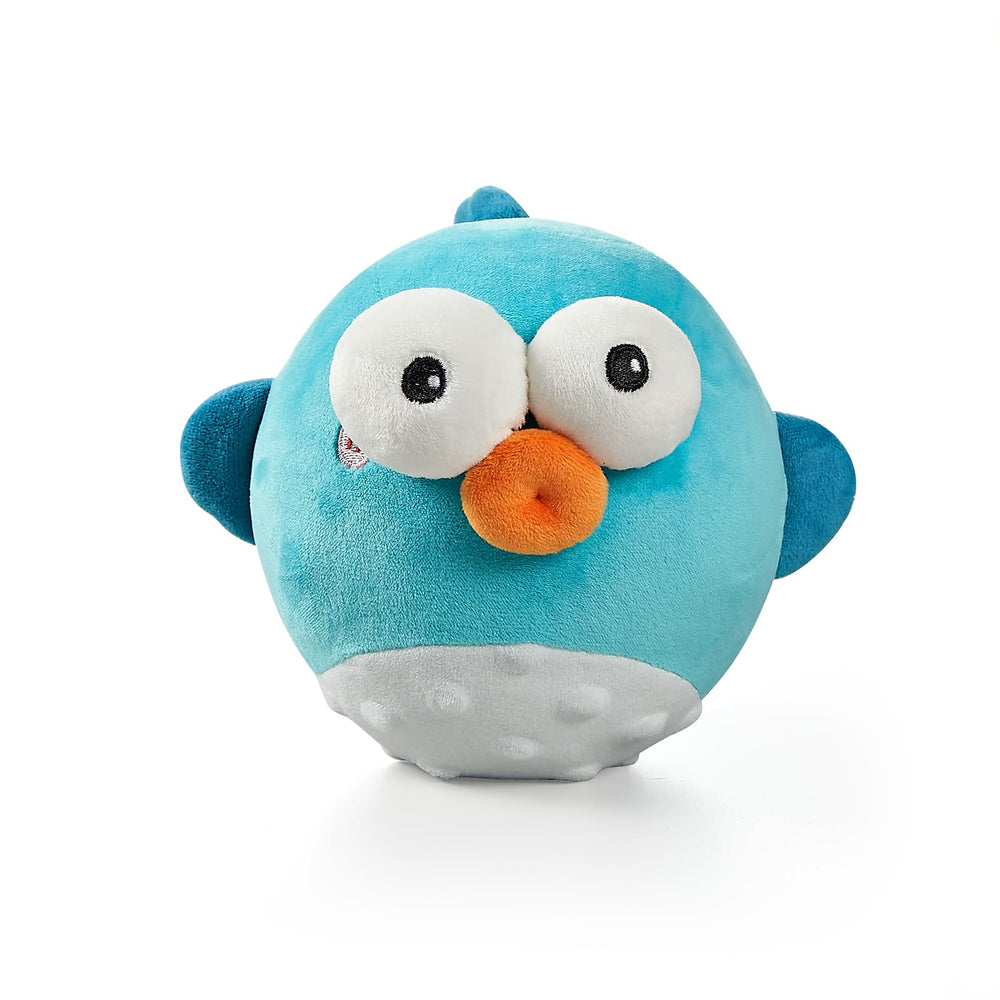 VOXGET Puffer interactive dog toy ball in action offering engaging exercise and chasing play.